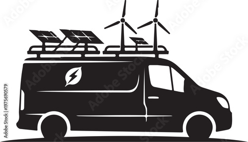 Eco friendly van, solar powered vehicle, electric van, sustainable transport