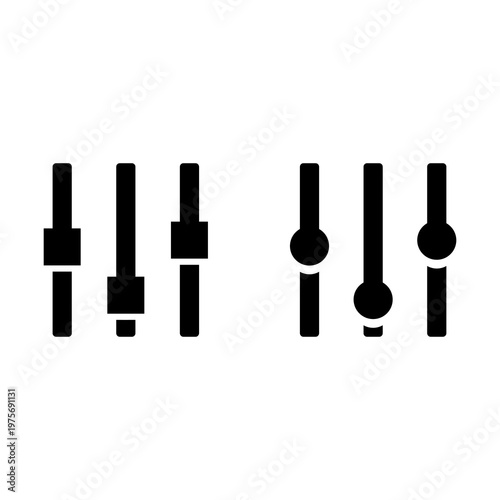 Sound mixer controller icon isolated on white background