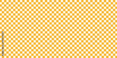 Seamless vector yellow and cream white checkerboard, chessboard pattern, great for scrapbook, textil