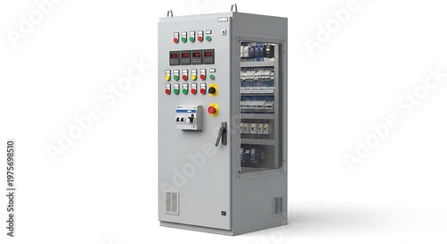 Electrical control panel with door open