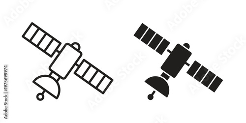 Cuadro en lienzo Satellite icon vector design set