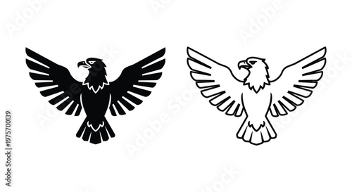 Eagle Symbols Design Powerful Emblems for Branding Vector