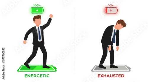 Energy vs Burnout Work Life Balance Comparison