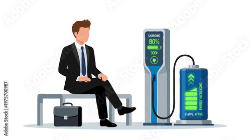 Taking a Break to Recharge Energy Concept