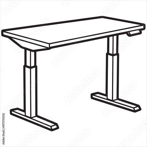Standing desk, adjustable table, ergonomic furniture, office workstation