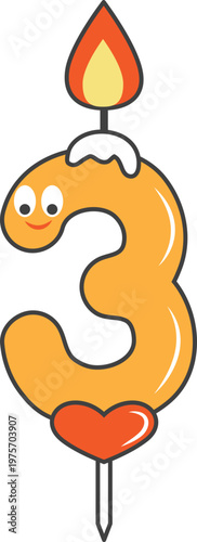 숫자로 만든 생일초 기념일