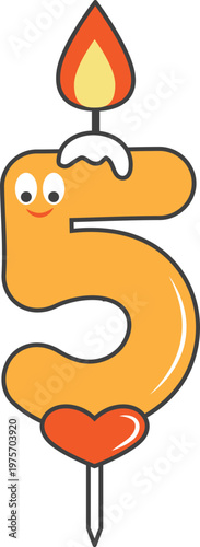 숫자로 만든 생일초 기념일