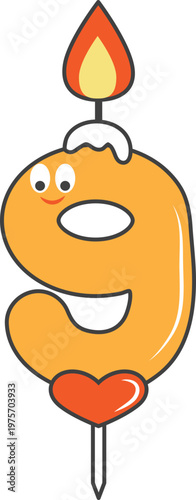 숫자로 만든 생일초 기념일