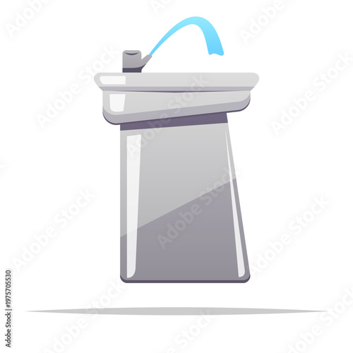 Drinking water fountain vector isolated illustration