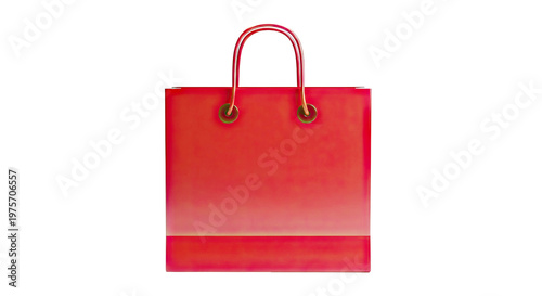 Shiny Red Gift Bag with Handles