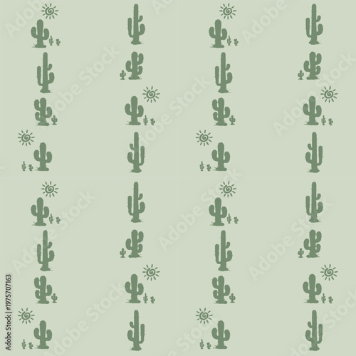 Vertical Cactus Pattern – Structured Desert Layout