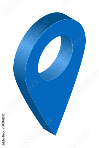 Isometric locator pin. 3D location pointer. Isometric pointer for map. Destination symbol. Navigation sign. Vector illustration