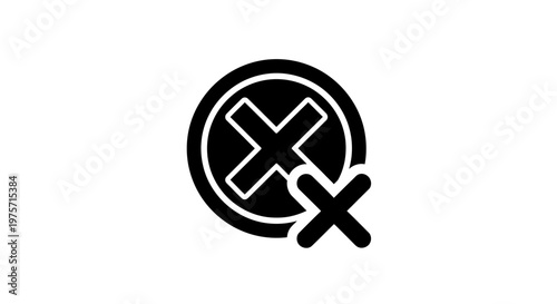 Black and white illustration of a credit card with a prohibited sign