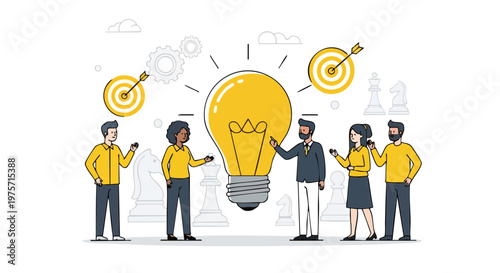 Team of Professionals Developing Innovative Business Concepts and Ideas