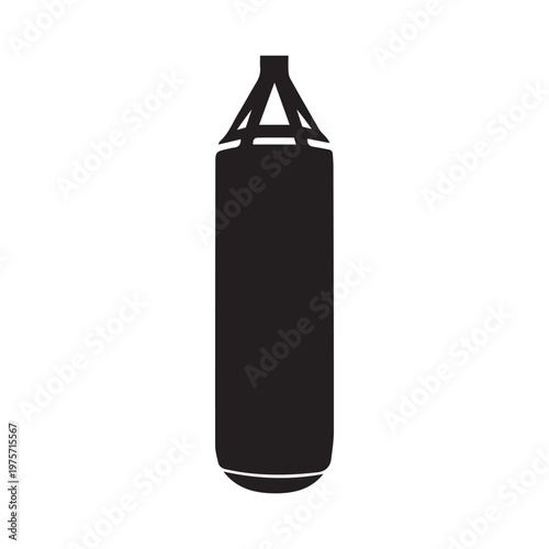 Vector black punching bag icon
