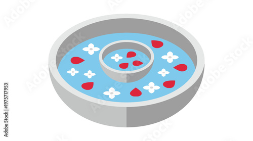 Piggy bank with coins and hearts.