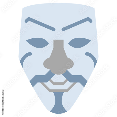 Hacker Mask icon, Flat design style vector illustration.