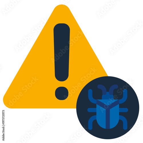 Phishing Warning icon, Flat design style vector illustration.