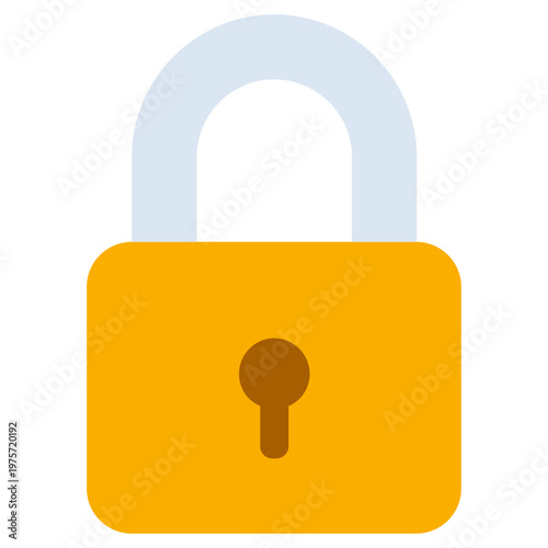 Padlock Closed icon, Flat design style vector illustration.