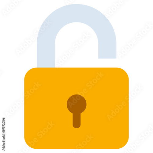 Padlock Open icon, Flat design style vector illustration.