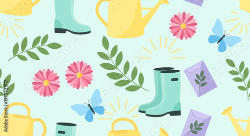 Green rain boots with black sole.