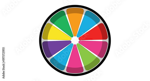 Colorful Wheel with Multiple Sections.