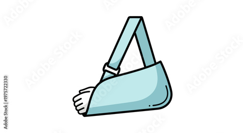 Cartoon arm in a sling.