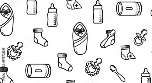 Baby items for newborn care.