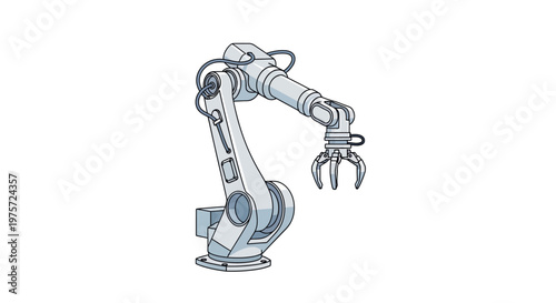 Industrial robotic arm machine technology.