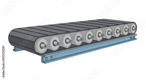Industrial conveyor belt system component.
