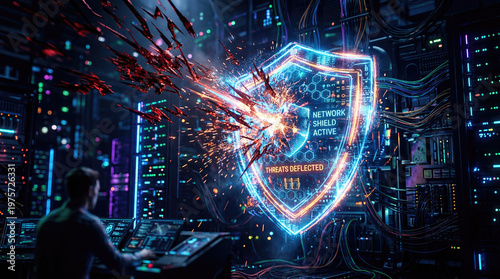 Malware spyware trojan detection firewall protection concept. A visual representation of cybersecurity and digital defense.