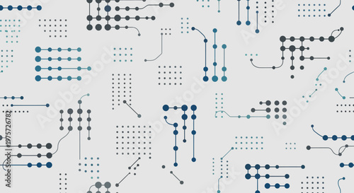 Circuit board with blue connections.