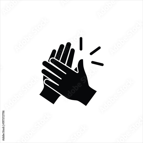 Clapping hands in celebration during applause Vector Illustration Isolated on white background