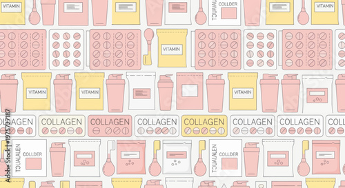 Collagen skincare product packaging design.