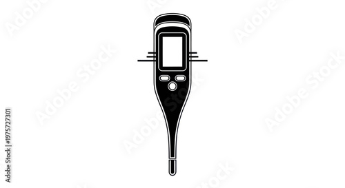 Digital Thermometer Device Closeup View.