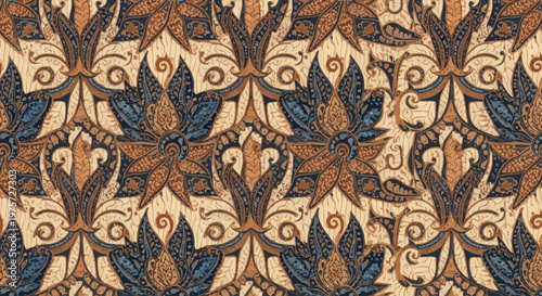 Vibrant floral pattern design elements.