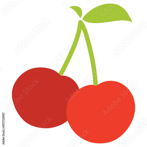 flat design illustration of fruits	
