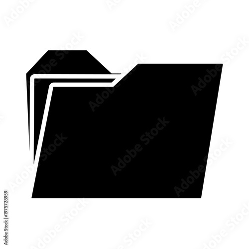 Folder vector icon. Database Illustration sign. File storage symbol. jacket logo. Design for web and app.