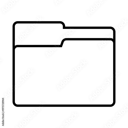 Folder vector icon. Database Illustration sign. File storage symbol. jacket logo. Design for web and app.