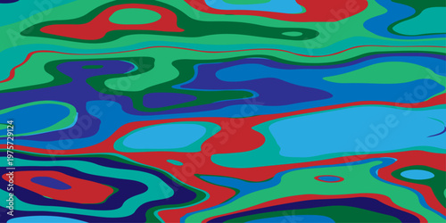 abstract contours and hypnotic fluid patterns vibrant psychedelic liquid waves flowing through a surreal neon dreamscape with dynamic