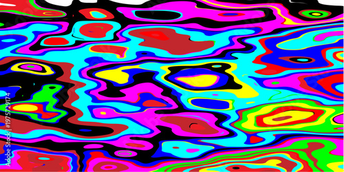 abstract contours and hypnotic fluid patterns vibrant psychedelic liquid waves flowing through a surreal neon dreamscape with dynamic
