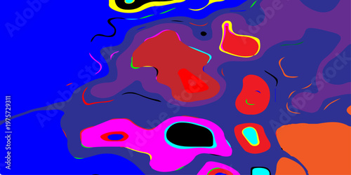 abstract contours and hypnotic fluid patterns vibrant psychedelic liquid waves flowing through a surreal neon dreamscape with dynamic