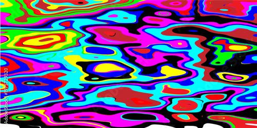 abstract contours and hypnotic fluid patterns vibrant psychedelic liquid waves flowing through a surreal neon dreamscape with dynamic