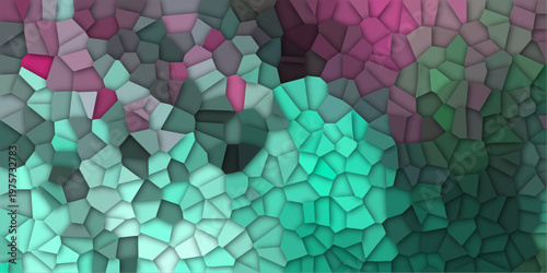 In top view, walkway natural broken slate stone. Vector Geometric Retro tiles pattern, Wall or track tiles, Paving stone with green lines, Broken Stained Glass Background Quartz multi-Yellow texture.