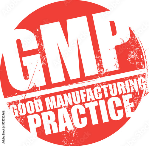 GMP Good Manufacturing Practice Vector Rubber Stamp