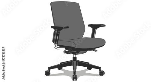 Modern Office Chair with Adjustable Armrests.