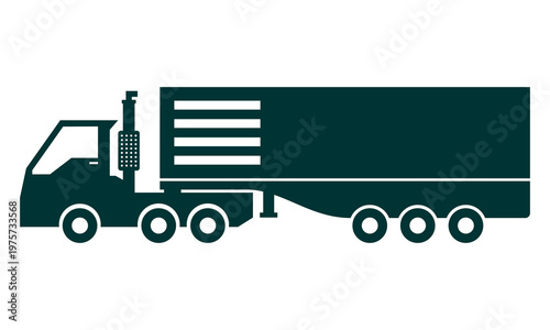 container truck trailer vector icon logo