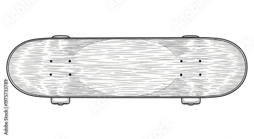 Detailed illustration of a skateboard.