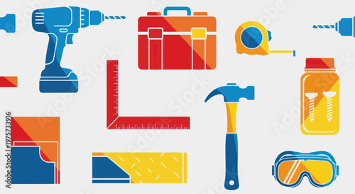 Collection of various construction tools.