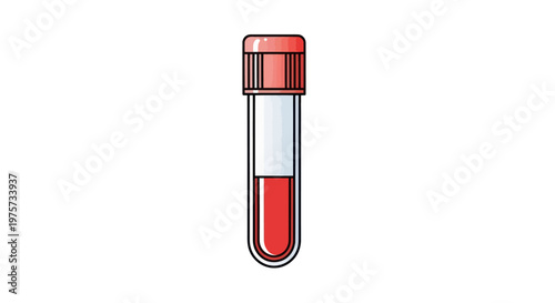 Blood sample in a test tube.